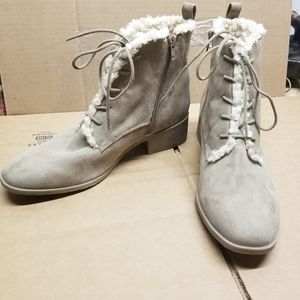 Lace Up Fur Boots